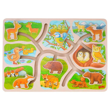 Goki - Sliding Puzzle - who belongs to who - Wooden World